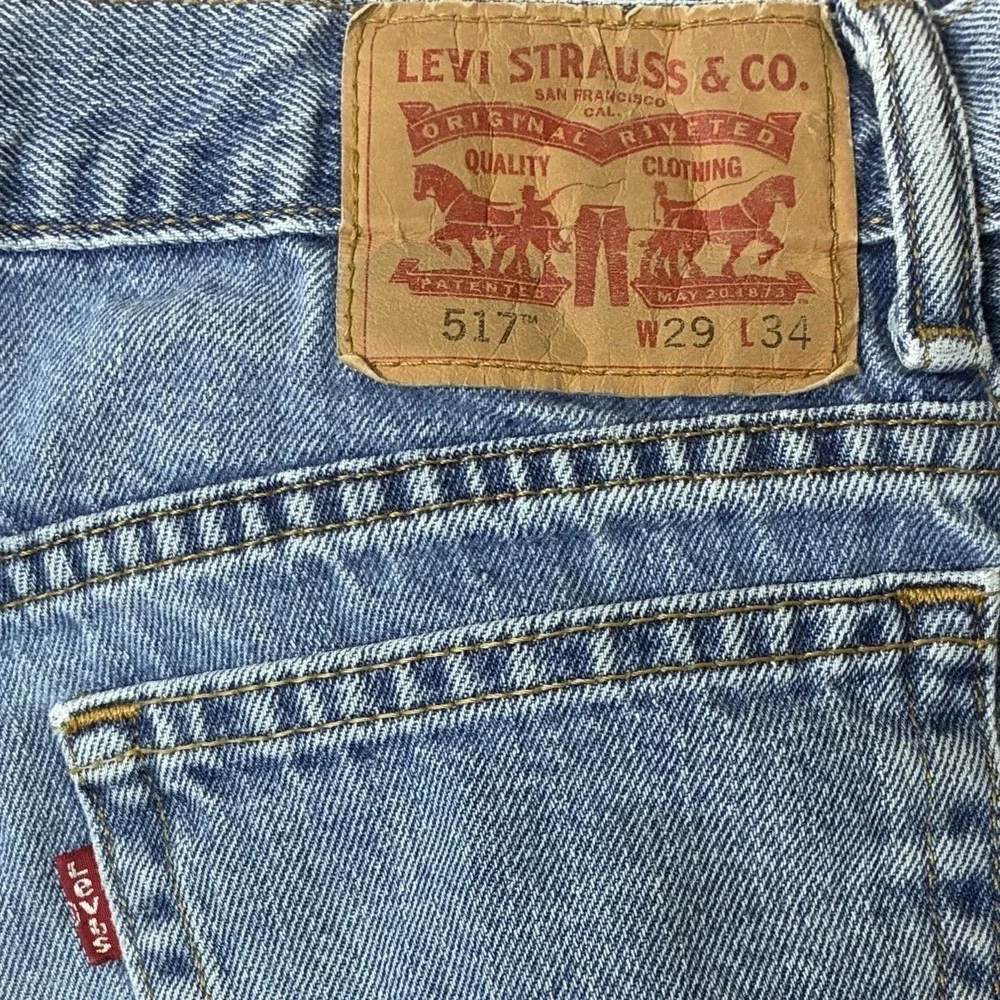 Levi's 517  Y2K Bootcut Jeans Men's 29x34 Medium Wash Blue Denim 100% Cotton